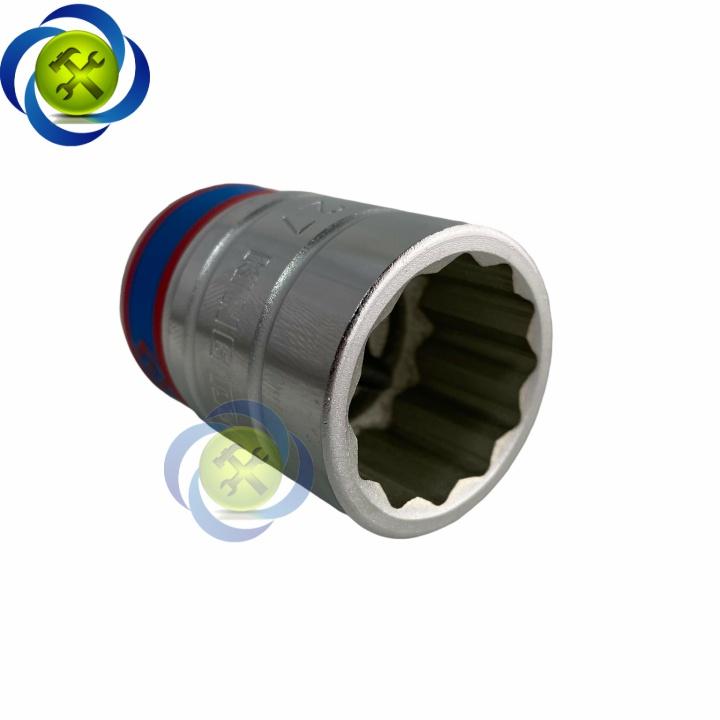 Tuýp 27mm loại 3/4 Kingtony 633027M ngắn 12 cạnh màu trắng