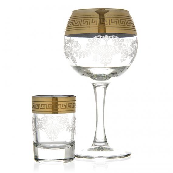 Bộ MINI-BAR "BAROQUE" 12 món ly cốc thủy tinh cao cấp - 57295