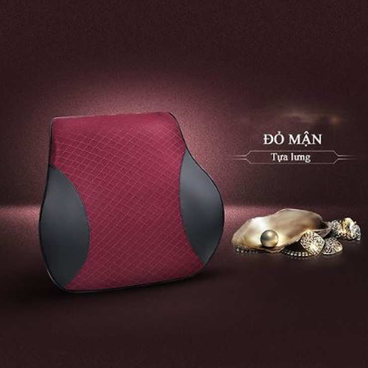 Bộ gối tựa đầu và tựa lưng ô tô bằng cao su non - Màu Be