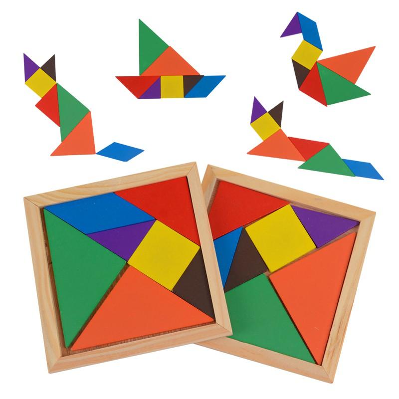 Đồ chơi xếp hình phát triển trí tuệ Montessori bằng gỗ