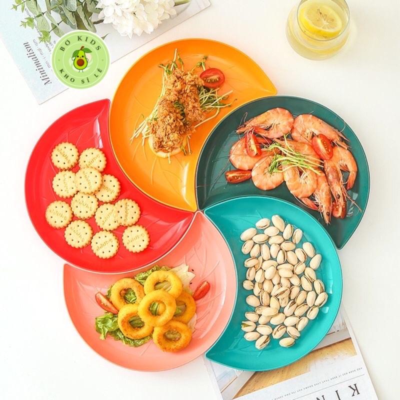 Đĩa nhựa hình bán nguyệt XINH HẾT NẤC có nhiều màu, nhẹ và đẹp mắt, an toàn cho sức khoẻ bokisd.store