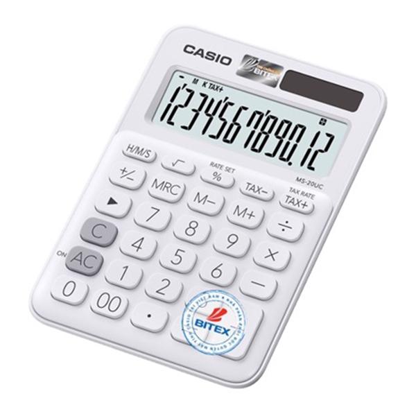 Máy Tính Để Bàn Casio Sắc Màu MS-20UC-WE - Trắng