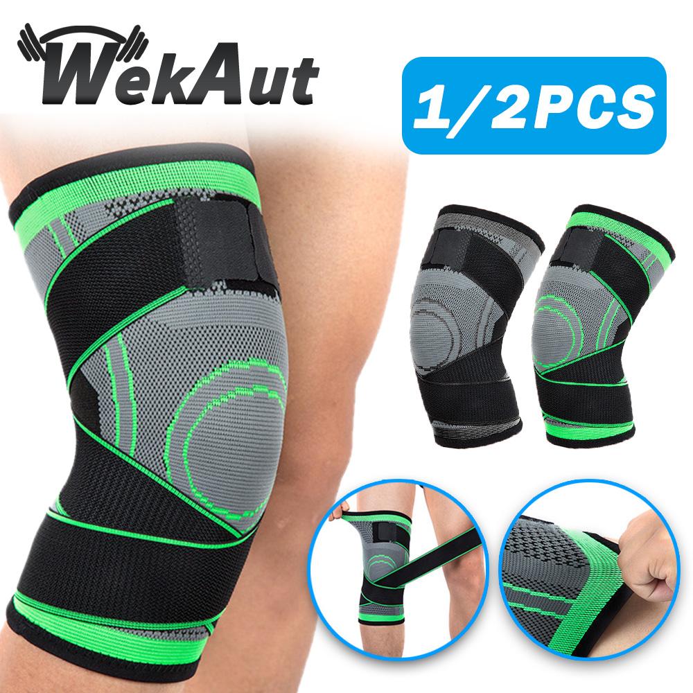 1 Nam Nữ Thể Thao Hỗ Trợ Đầu Gối Nén Tay Đau Khớp Giảm Viêm Khớp Chạy Thể Dục Thun Quấn Nẹp Miếng Lót Đầu Gối Color: Green Size: XXXL