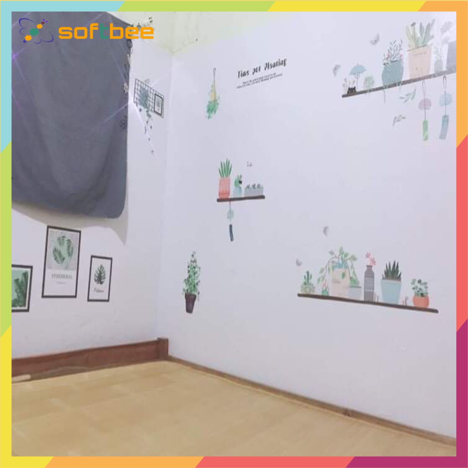 Giấy dán tường màu trắng, chất liệu decal chống nước, kích thước 0.45m x 10m / cuộn