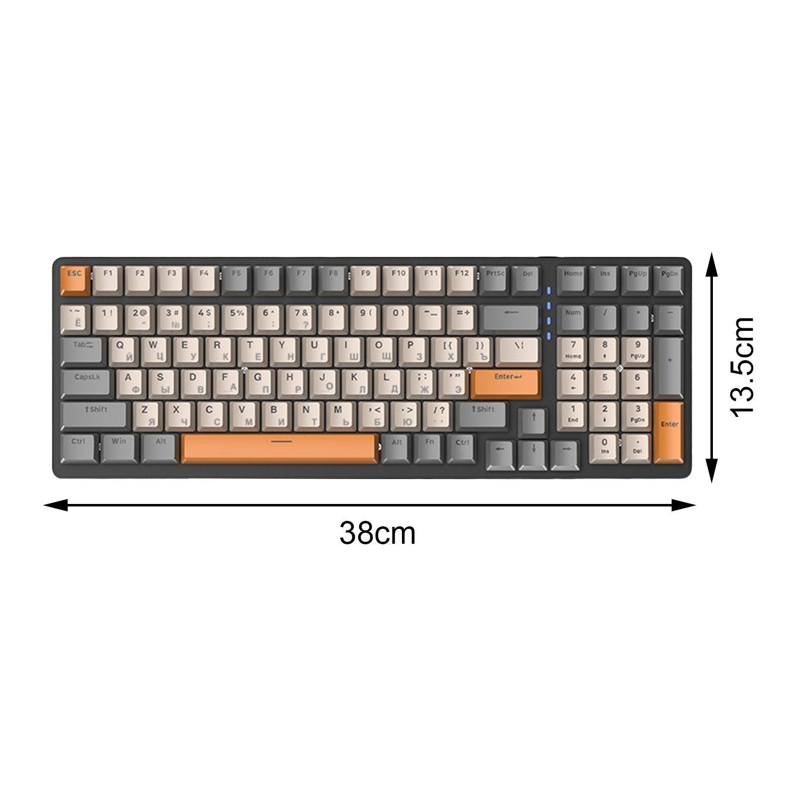 Russian Mechanical Keyboard Backlit Plug and C Interface Durable for PC Gamer