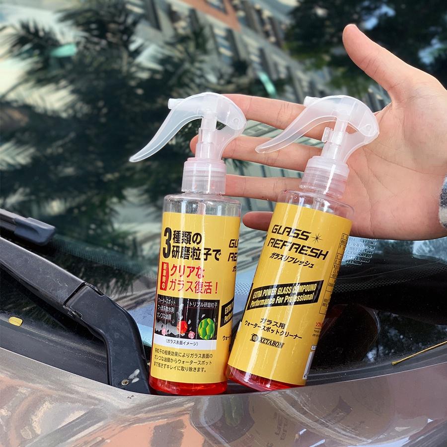 Chai xịt tẩy ố kính ô tô, Tẩy mốc, Cặn canxi trên kính, Tẩy nano làm sạch, tăng tầm nhìn cho tài xế