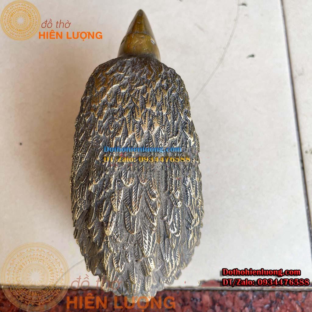 Tượng Đầu Chim Đại Bàng Bằng Đồng Nguyên Chất Cao 15cm - Vật Phẩm Trang Trí Bàn Làm Việc Đẹp