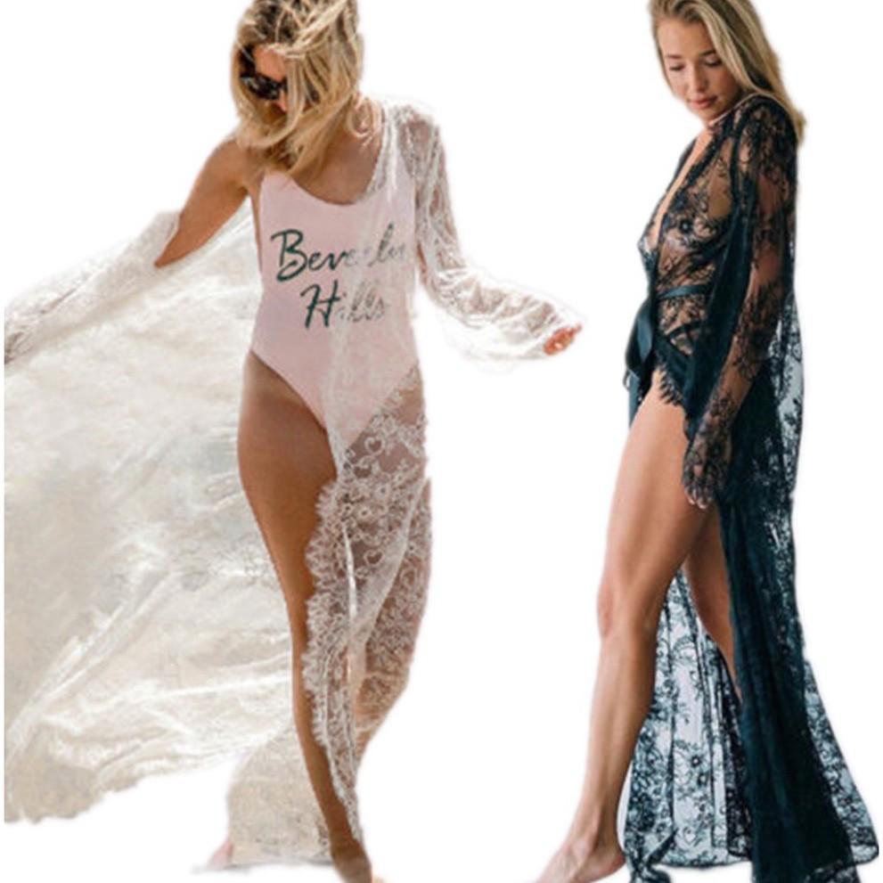 Áo khoác voan dáng dài mặc ngoài bikini phong cách boho thời trang quyến r