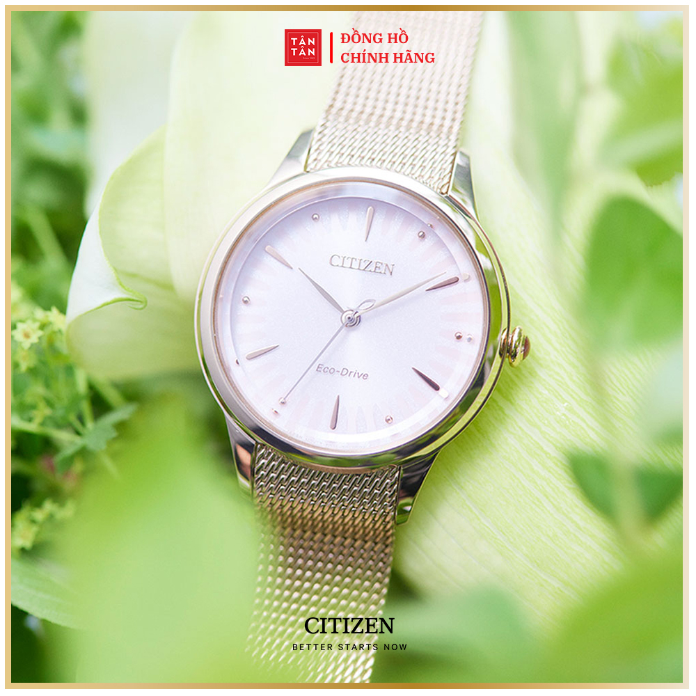 Đồng hồ Nữ Citizen Eco-Drive EM0818-82X 32.5mm