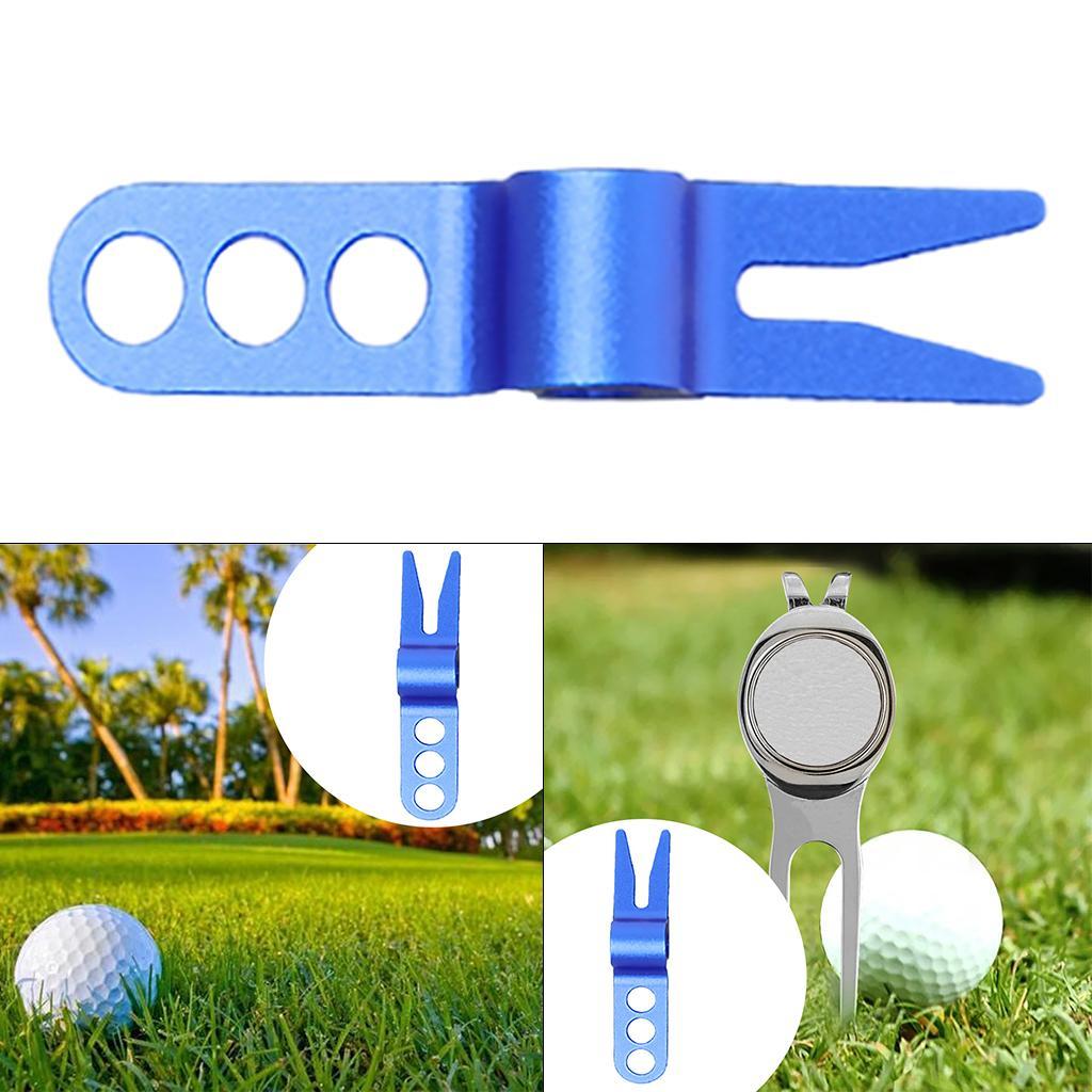 2x Golf Tool Alignment Golf Ball Marker Putting Green Fork Golf Equipments