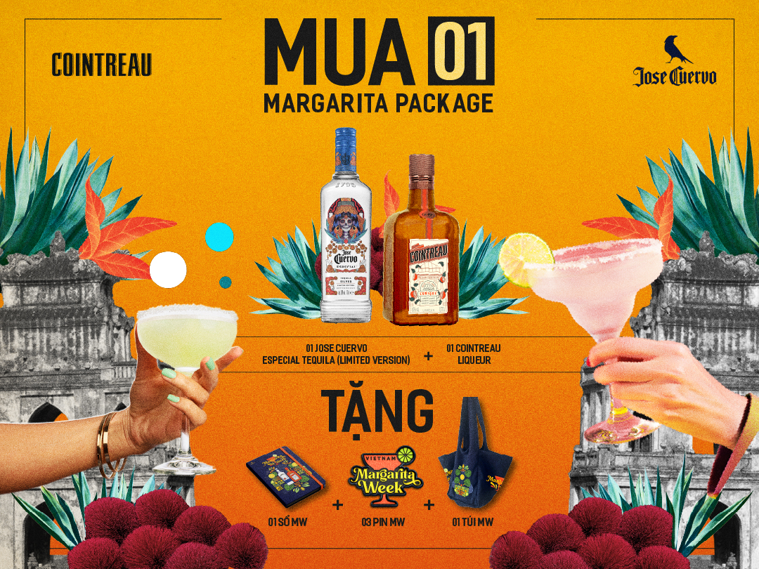 [BEST DEAL] Set rượu Cointreau &amp; Jose Cuervo Plata - Magarita Package Limited 2024 + Quà tặng