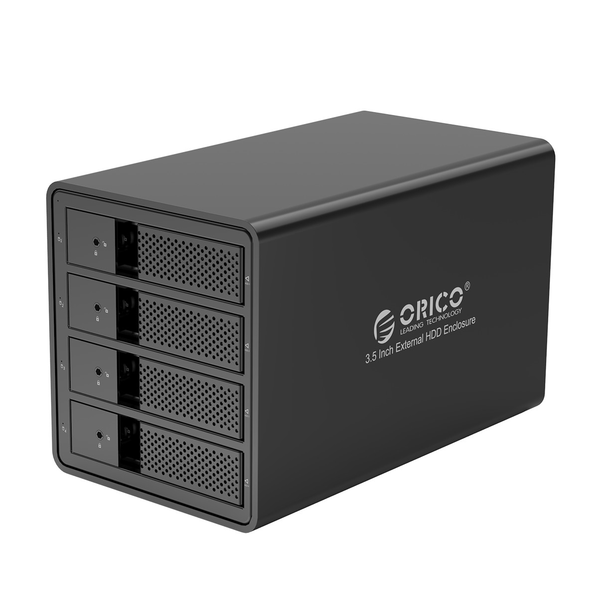 Hộp Ổ Cứng 3.5"" 4 Khe Cắm SATA 3 USB 3.0 Type B ORICO 9548U3-BK Hàng Chính Hãng