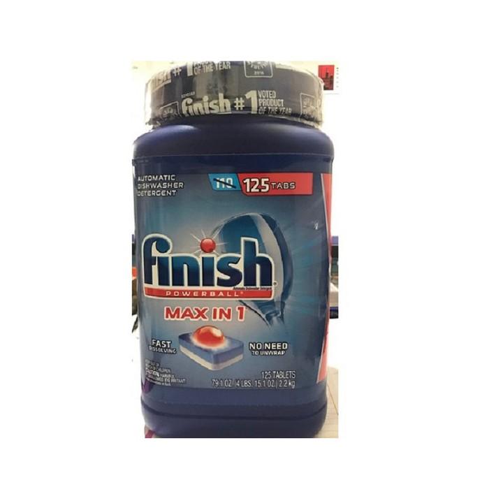 viên rửa bát finish allin max hộp 125 viên (viên cao cấp chuyên dùng cho máy) VIÊN TỔNG HỢP 10 TRONG 1