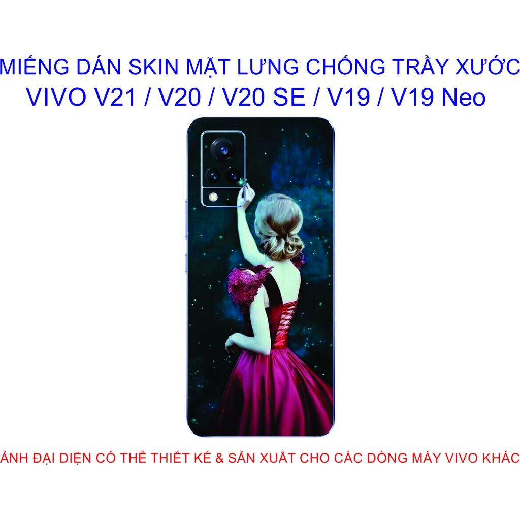 Miếng Dán Skin mặt lưng dành cho VIVO V21 / V20 / V20 SE / V19 / V19 Neo chống trầy xước