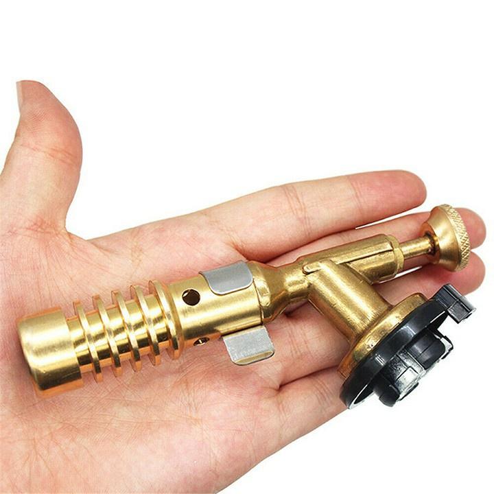Khò Ga Mini Flame Gun Japan 1300 Độ Bằng Đồng Nguyên Khối - Khò đầu nhôm bật lửa tự động, khò đồng phải mồi lửa