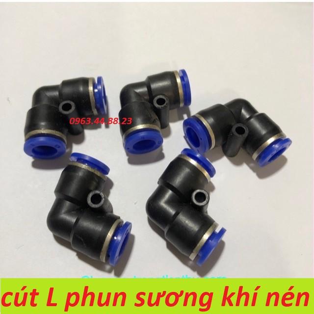 Co L 8mm - Nối Nhanh PE 8mm Lắp Ống Phun Sương - CUT phun suong