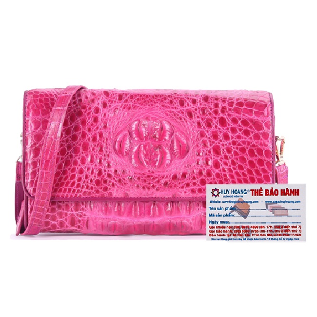 Túi Đeo Nữ Da Cá Sấu Huy Hoàng HT6260 - Hồng