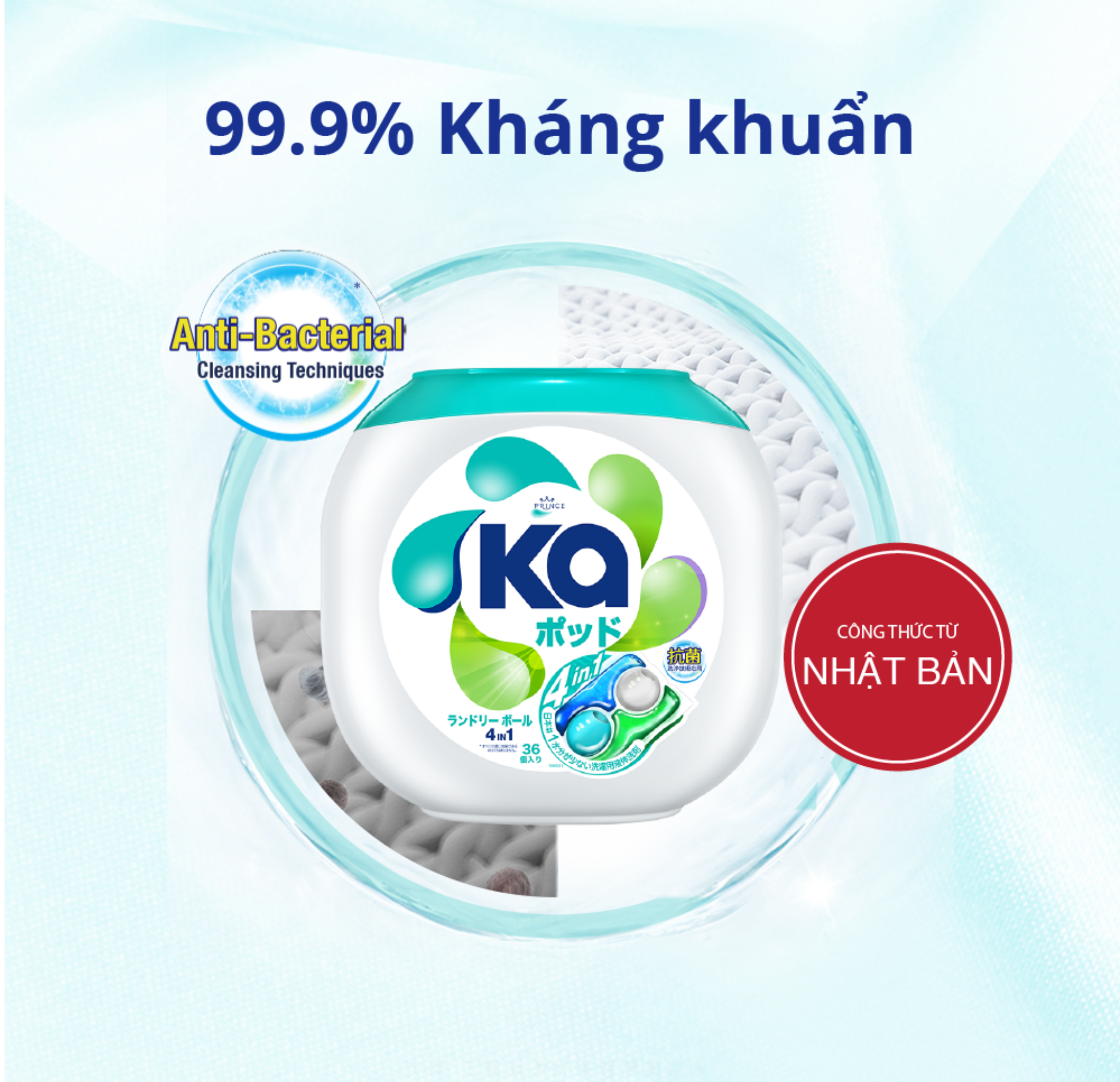 Combo 2 Hộp Viên Giặt Xả Đa Năng 4 Trong 1 KA Universal