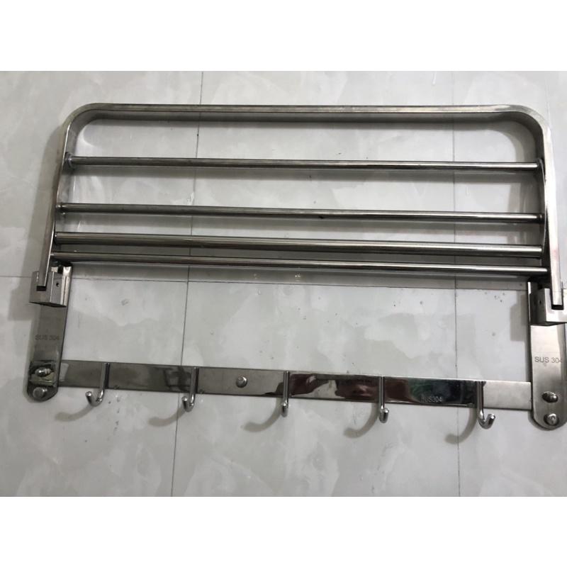 Vắt khăn dàn có móc treo quần áo inox 304