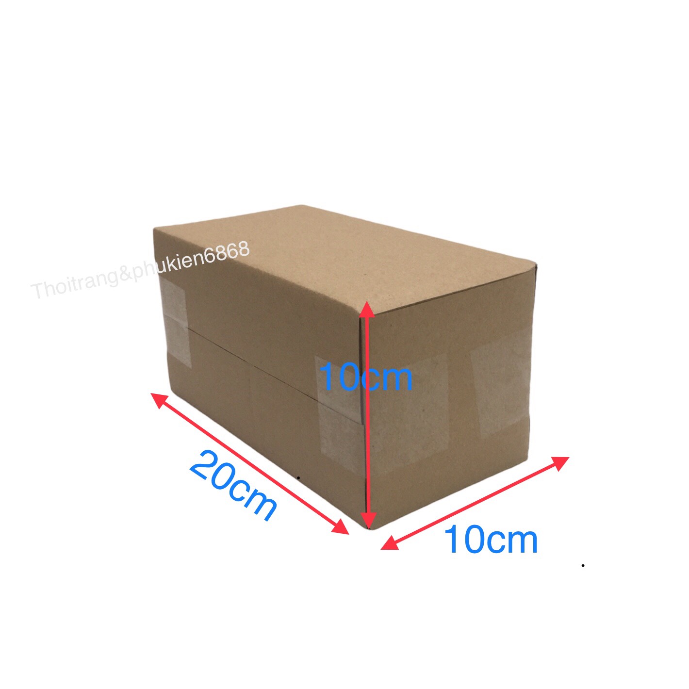 20x10x10 Combo 10 hộp Carton đóng hàng cỡ nhỏ size 20*10*10