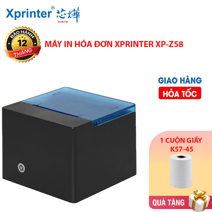 Máy In Bill, In Hóa Đơn Nhiệt Xprinter XP-Z58 USB Khổ 58mm TẶNG Kèm Giấy K57-45 Màu Giao Ngẫu Nhiên - HÀNG CHÍNH HÃNG