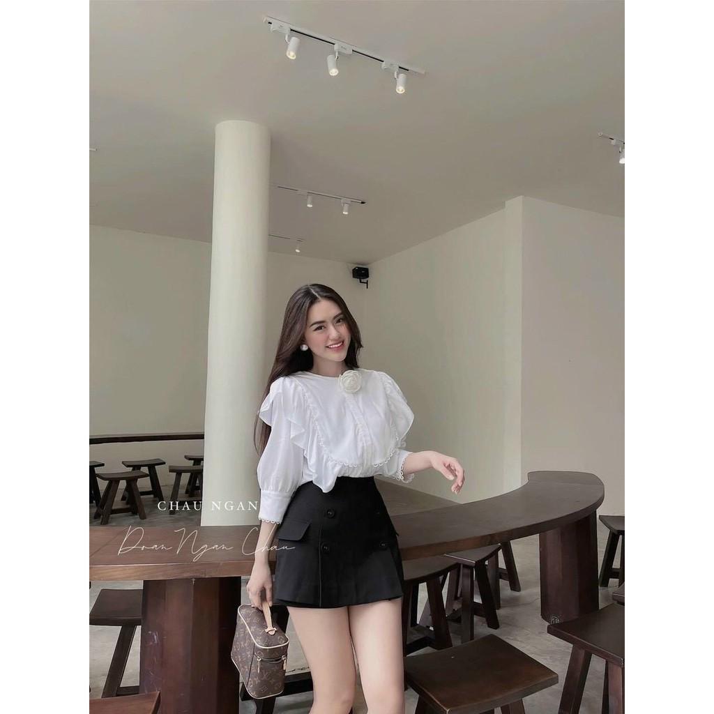 CHÂN VÁY 6 KHUY PHONG CÁCH HÀN QUỐC CHẤT TUYẾT MƯA KHÔNG NHĂN KHÔNG XÙ THỜI TRANG BANAMO FASHION VÁY 6 KHUY 532