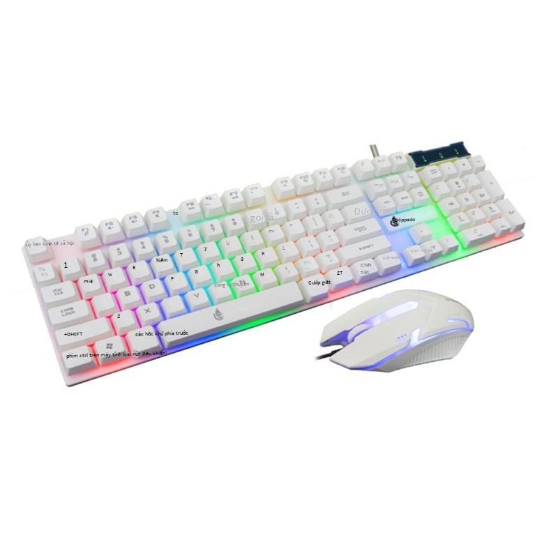 Phong cách mới nhất của máy tính bàn phím có dây dạ quang văn phòng tại nhà đèn nền bàn phím chuột usb cài đặt và giao hàng