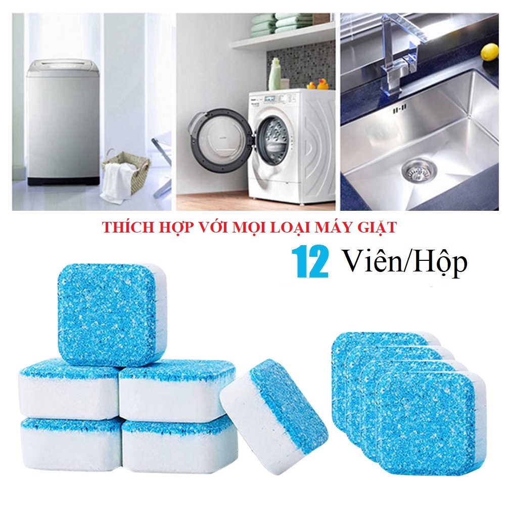 Combo Hộp 12 Viên Tẩy Lồng Máy Giặt và 100 Túi lọc Rác Goldseee Tiện Lợi Cho Mọi Nhà