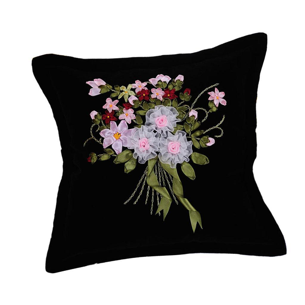 Ribbon Embroidery Kit For Beginners Flower Design DIY Home Wall Decor