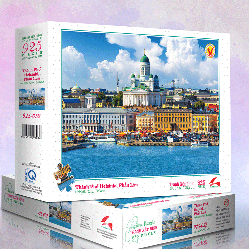 Tranh xếp Hình Tia Sáng Thành Phố Helsinki, Phần Lan (925 mảnh ghép)