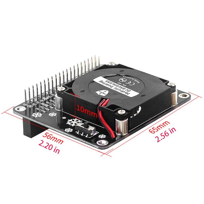 Mô Đun Quạt Tản Nhiệt Gpio Mở Rộng Có Đèn Led Cho Raspberry Pi3B / 3b + / 4b