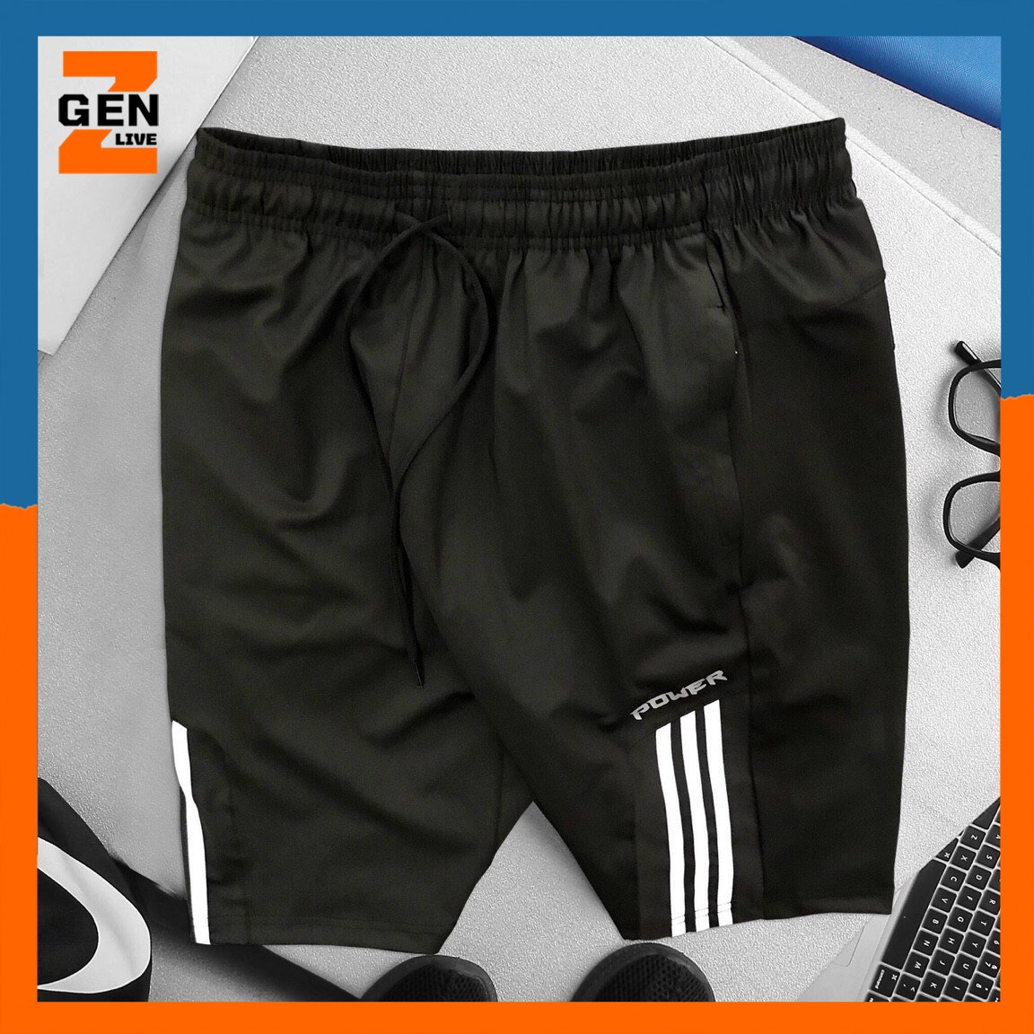 Quần Short Thể Thao Nam, Quần Tập Gym, Chất Thun Thể Thao Cực Thấm Hút Mồ Hôi - LZPS135