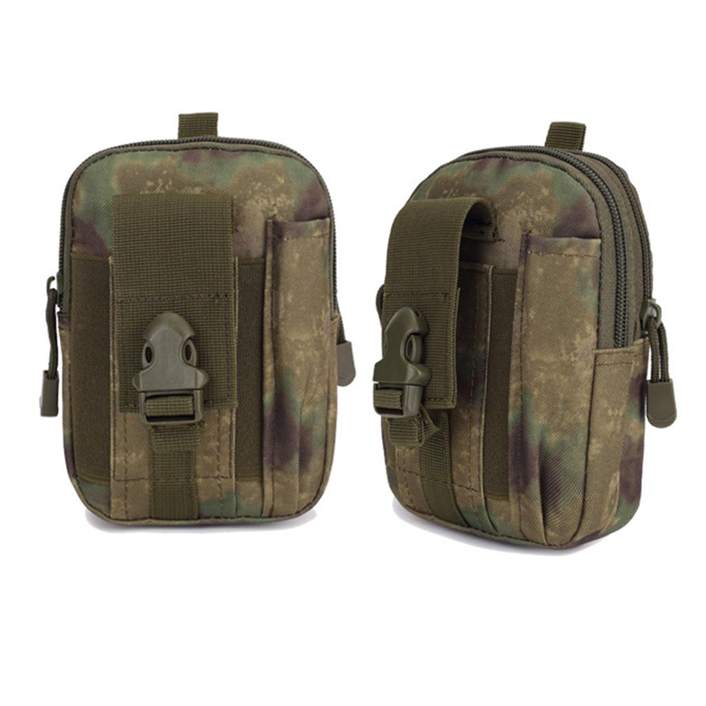 Tactical Compact 600D Oxford Cloth Waterproof Multipurpose Utility Gadget Belt Waist Bag with Cell Phone Holder for Camping Hiking Soprts