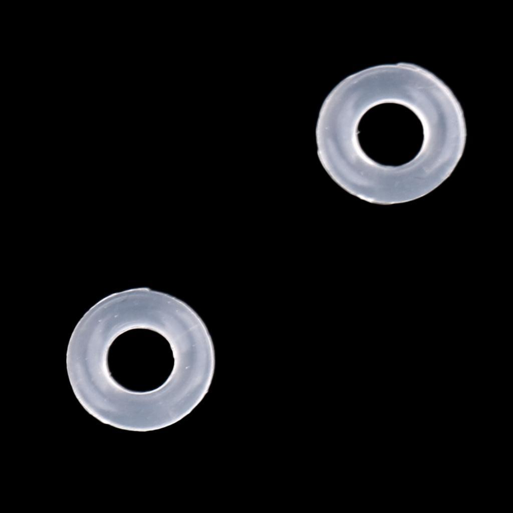 2- 100 Pieces White Rubber Stem Shaft O-Rings Grommets Washers