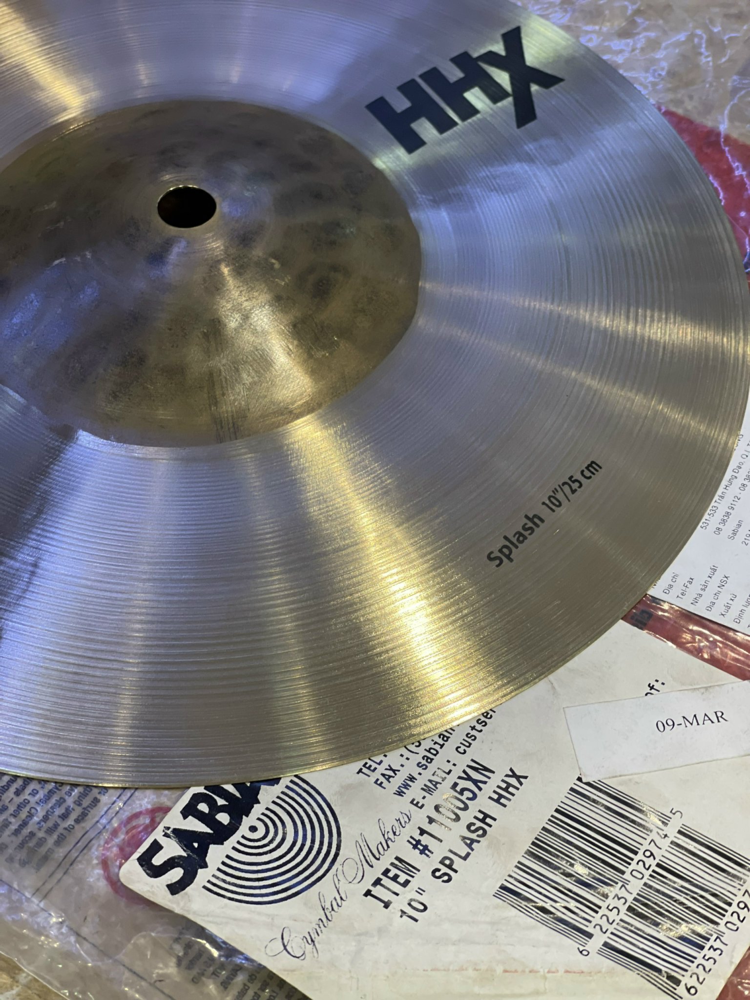 Lá trống 10' HHX Spalsh 11005XN Sabian - Hàng chính hãng