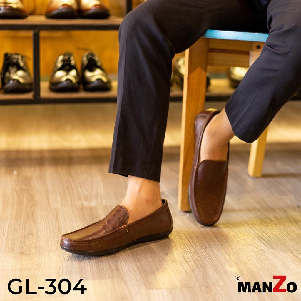 Giày mọi nam da bò cao cấp dành cho dân công sở - Giày lười nam Manzo GL304