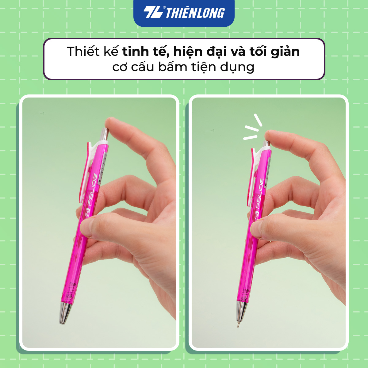 Combo 20 Bút Gel B Thiên Long GEL-B011 ngòi 0,5mm mực xanh đỏ đen kiểu dáng đơn giản có đệm mềm giúp cầm tay êm - Xanh