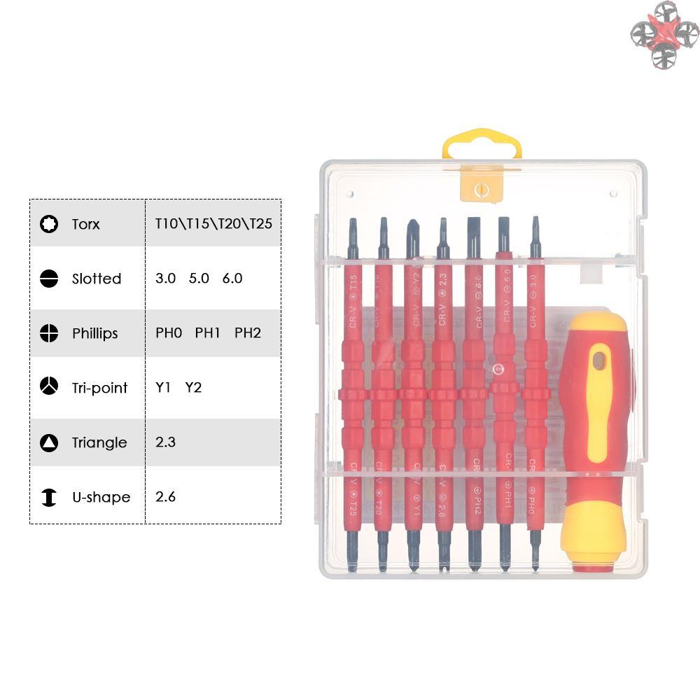 BITS Bộ Tua Vít Sửa Chữa Điện 7 Trong 1 500v