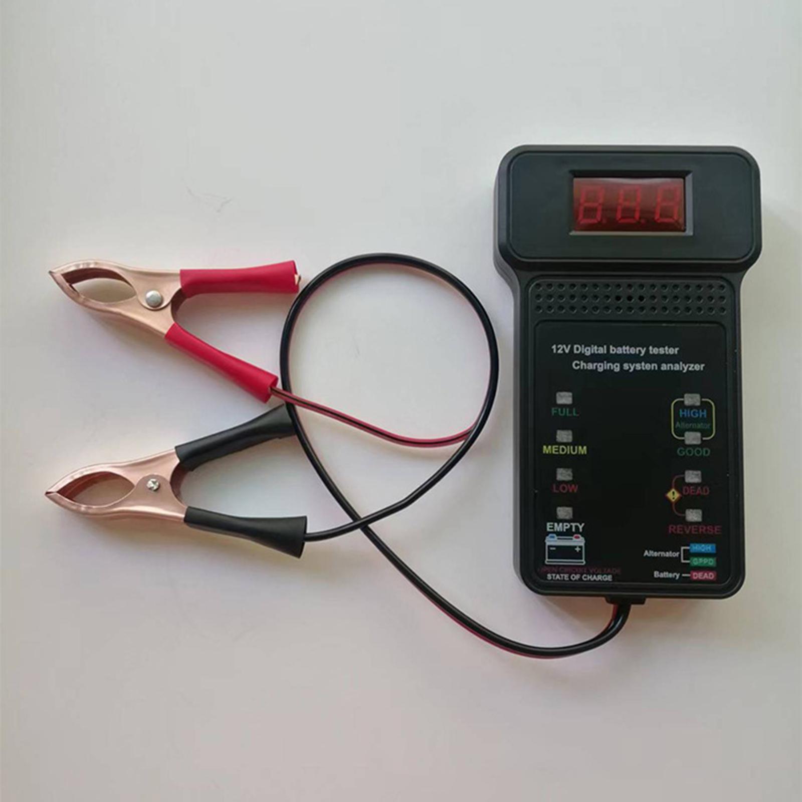 Car Battery Tester Analyzer  Battery Checker Durable Voltmeter