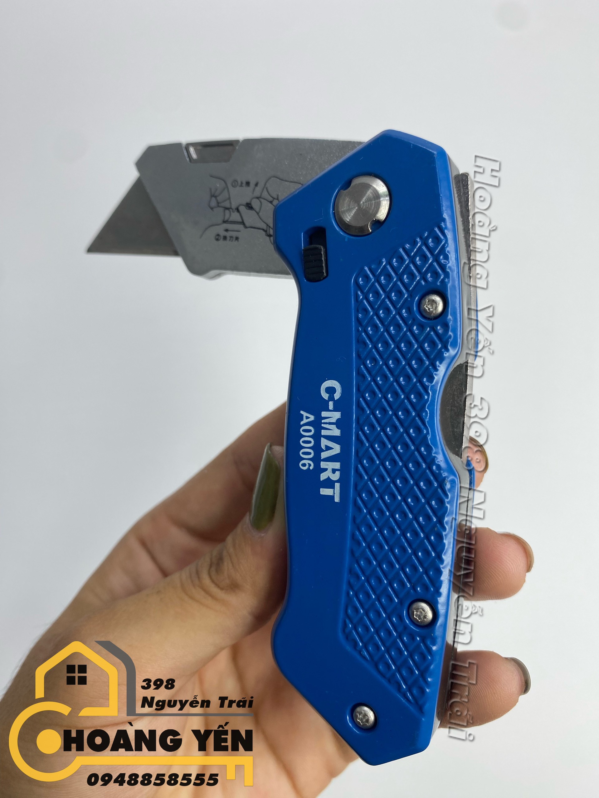 Dao rọc cáp, trổ gấp gọn đa năng C-Mart A0006 kèm 6 lưỡi siêu sắc