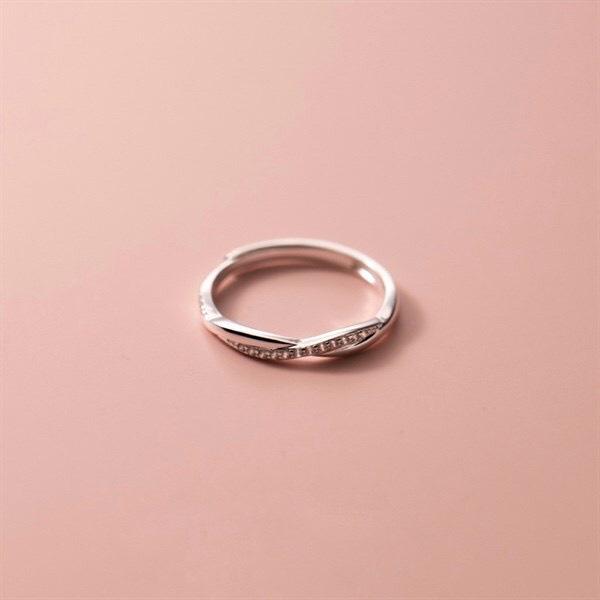 Nhẫn đôi bạc cao cấp AK45, Nhẫn nam trơn, Nhẫn nữ đính đá trắng sang trọng. Nhẫn cặp mới nhất 2022
