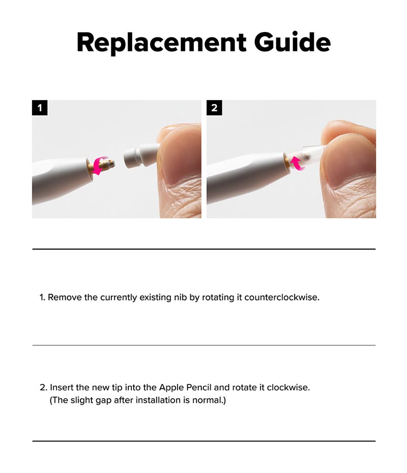 [Combo 3] Đầu bút thay thế Ringke Metal / HB / 2B Tip dành cho Apple Pencil - Hàng Chính Hãng