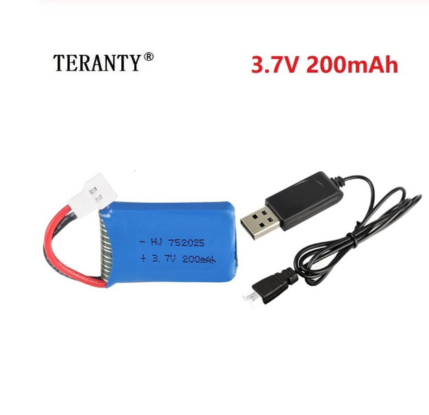 Pin kèm sạc 3.7v 200mah Pin sạc máy bay