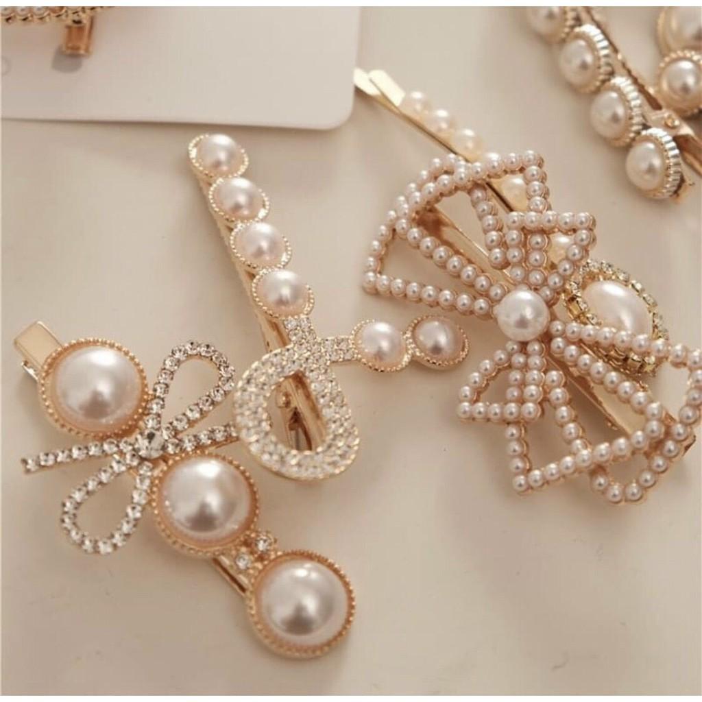 Sét 6 kẹp tóc đá cao cấp siêu xinh