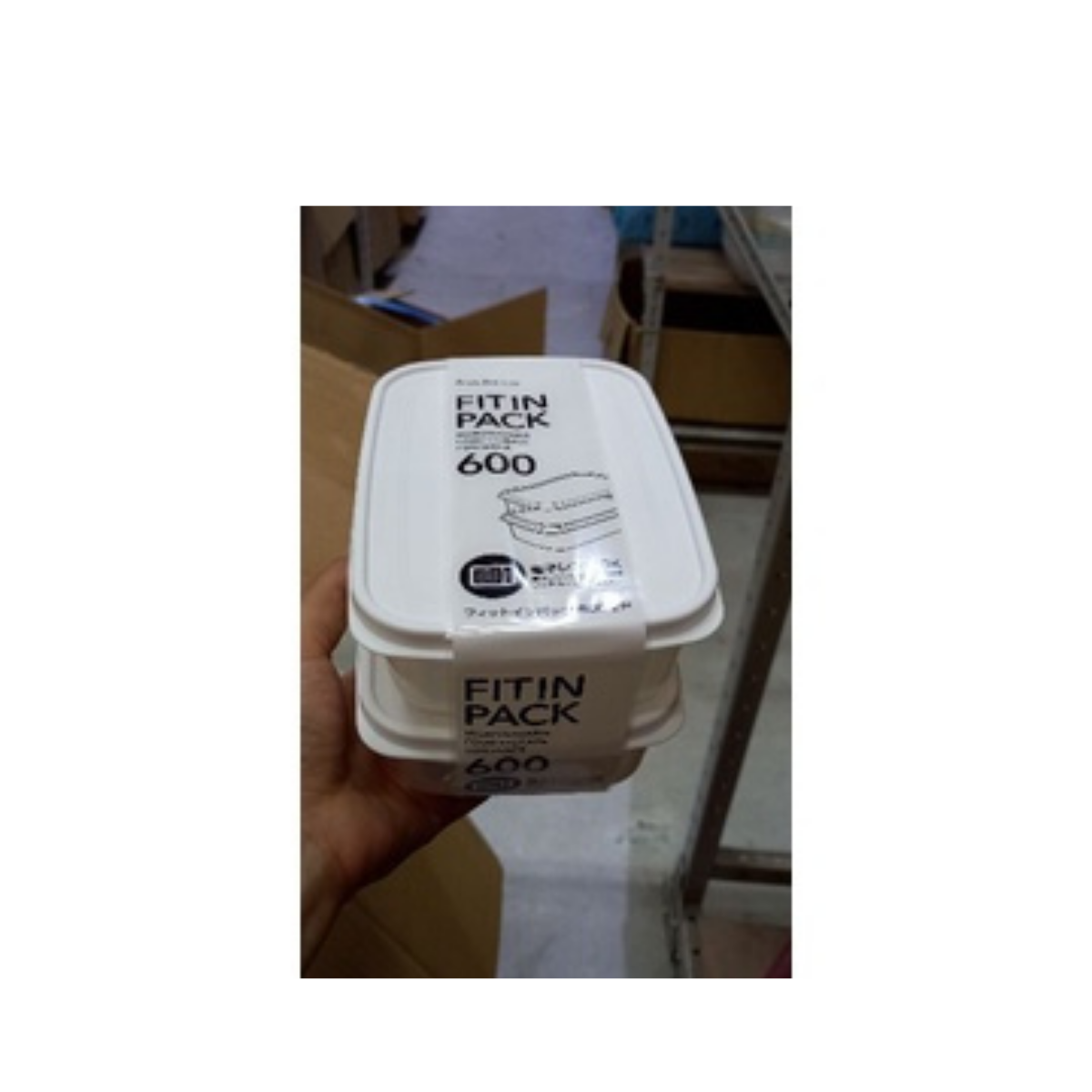 Set 2 hộp nhựa nắp dẻo đựng thực phẩm 600ml