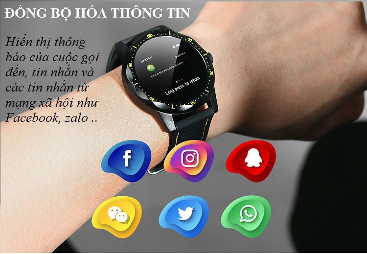 Đồng Hồ Thông Minh Smart Watch Nam IP68 Chống Nước SKY-1 Theo Dõi Hoạt Động Và Sức Khỏe