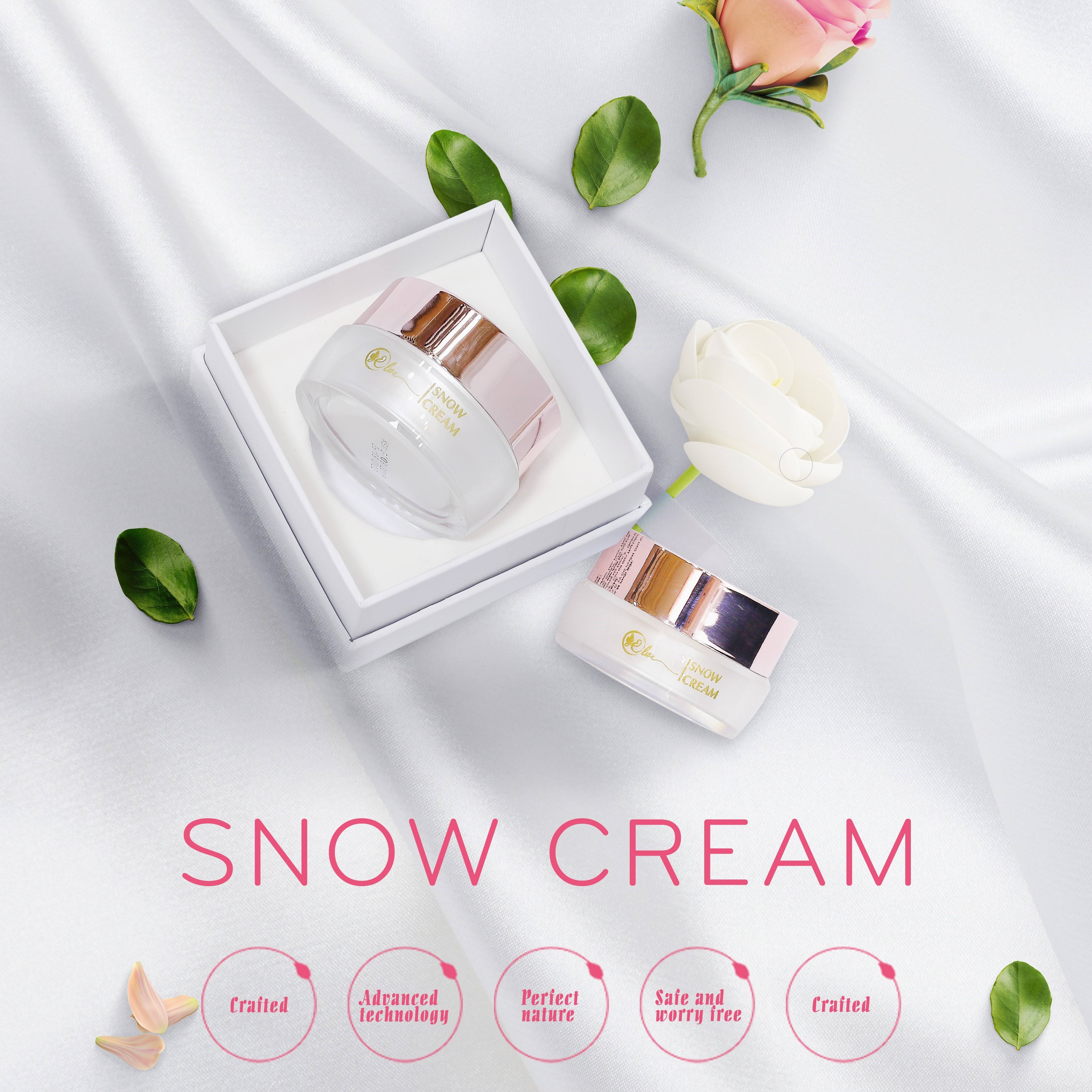 Kem Ngày Elite Snow Cream - 30 Gram - Hàng Chính Hãng - Tinh Chất Dưỡng Trắng - Make Up - Với SPF 55/PA+++ Độ Chống Nắng Cao - Bảo Vệ Da Tối Ưu Khỏi Tia Ngoại Ánh Sáng Mặt Trời.