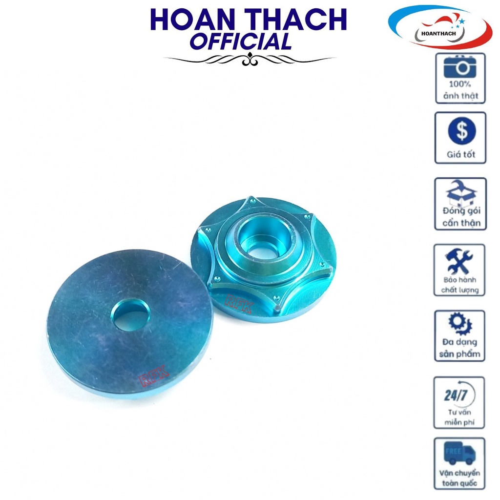 Bộ Gù titan gr5 (Gù + Ốc 6L4 đầu trụ) Xanh lục bảo gắn cho xe máy SP007803