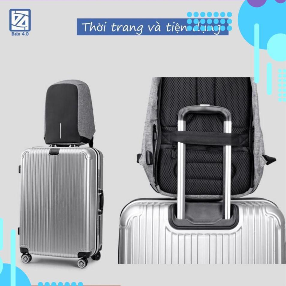 ️ Deal Sốc ️ Balo nam nữ loại TO chống trộm Có Sạc Điện Thoại, Chống nước, Siêu Nhẹ CN1 màu xám 208200