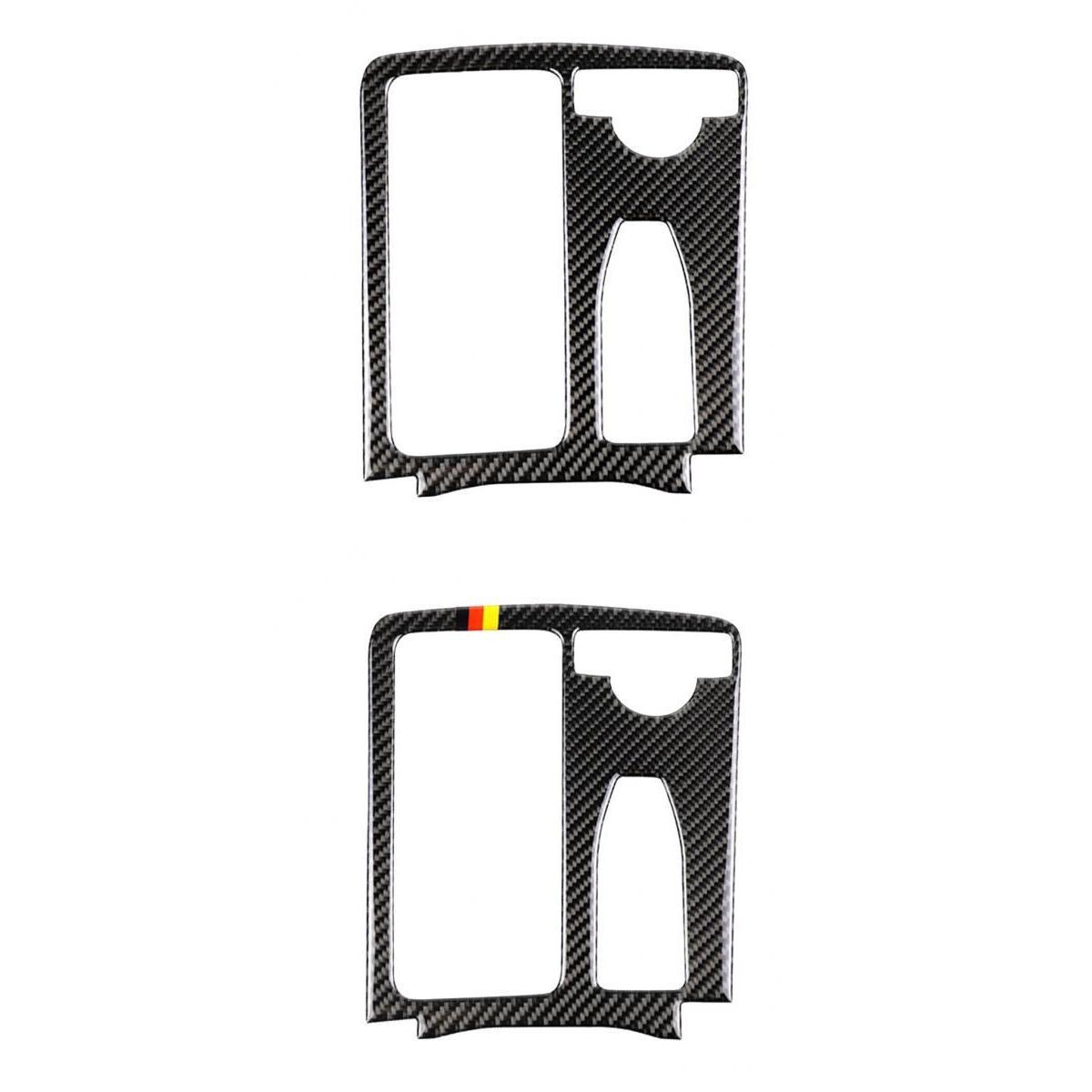2x Carbon  Shifter Panel Cover for Mercedes W204 Multicolor